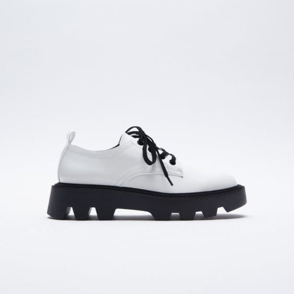 Zara -- Low Heeled Platform Shoes, Size: 6, NEW